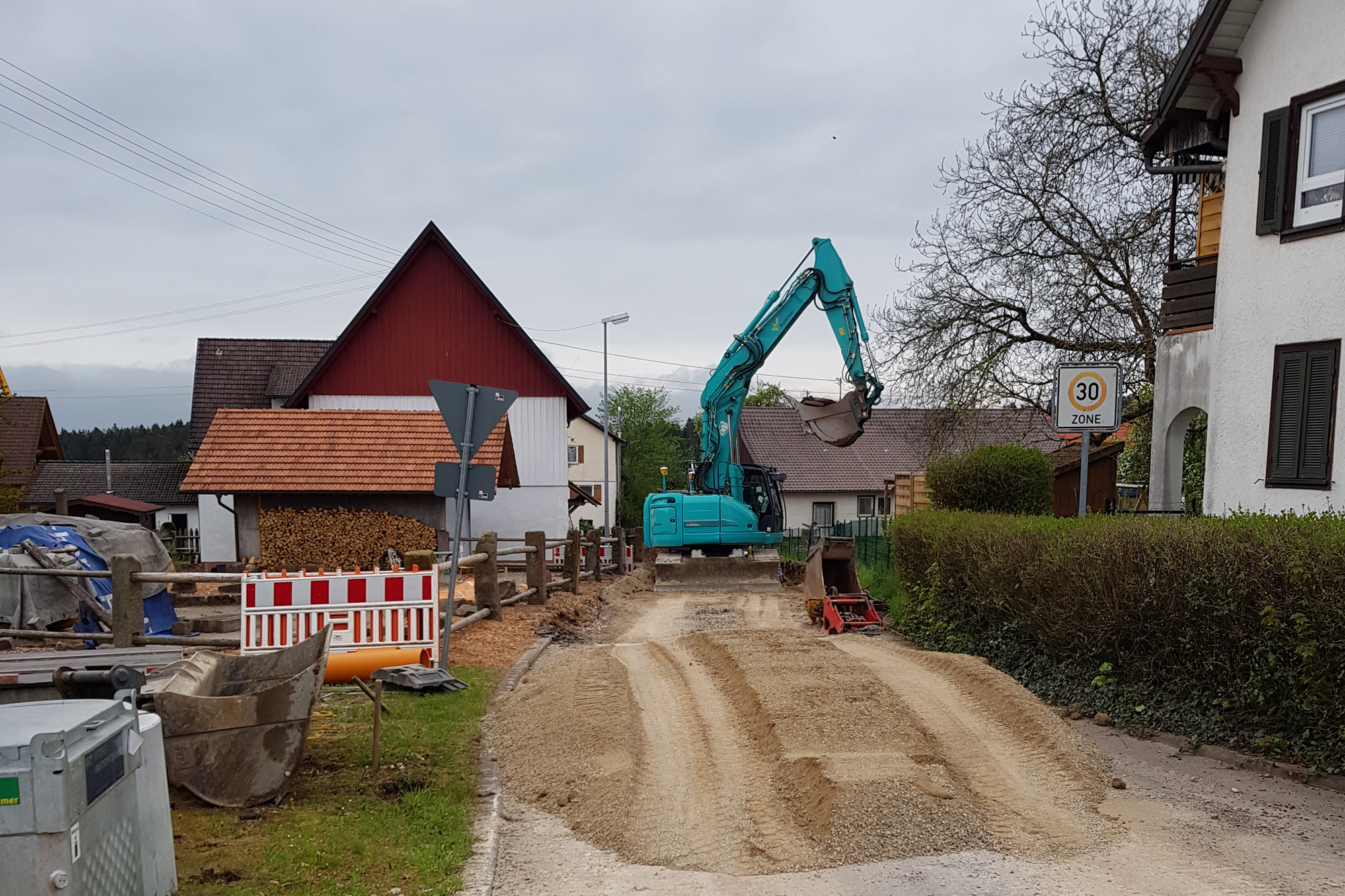 Baustelle: Untere Straße - Birkenweg